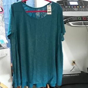 Lane Bryant  twinkled w/ silver A line Tunic Top